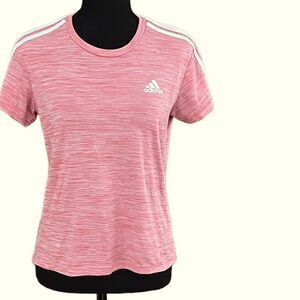 Adidas Primegreen Aeroready red/pink shirt sleeved tee, size S.